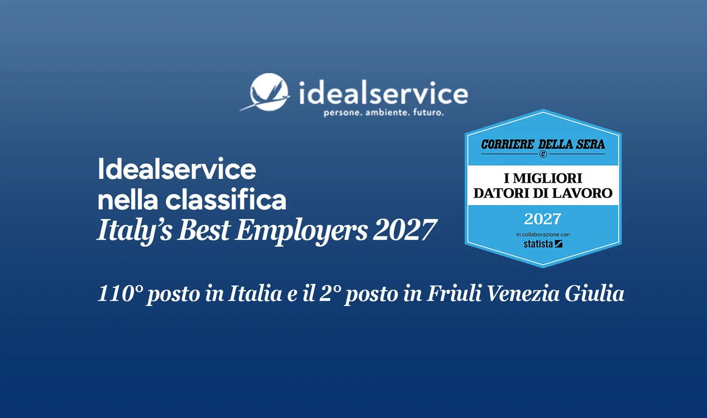 Idealservice tra gli Italy’s Best Employers 2027