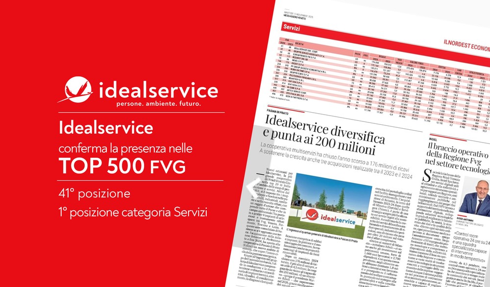 Idealservice è tra le Top 500 aziende del Friuli Venezia Giulia!